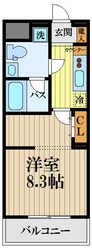 ＡＸＡＳ国分寺の物件間取画像